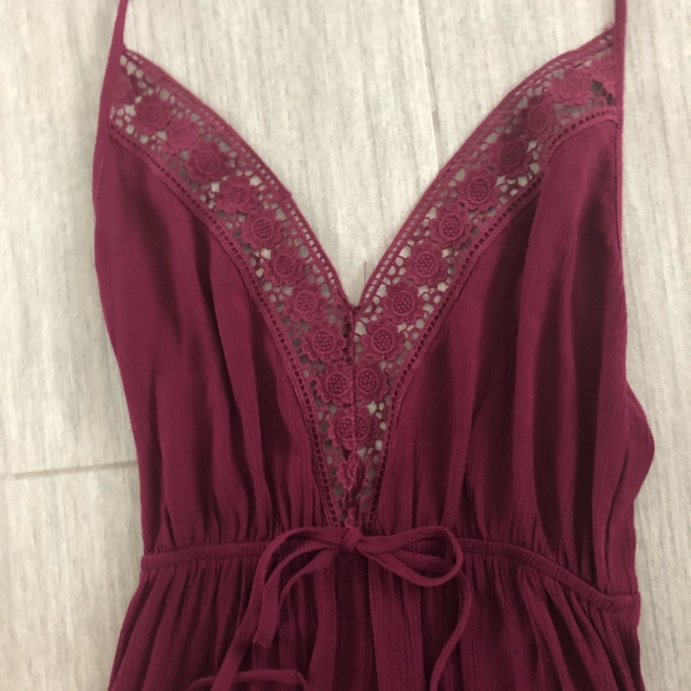 Never worn Maxi halter dress in burgundy